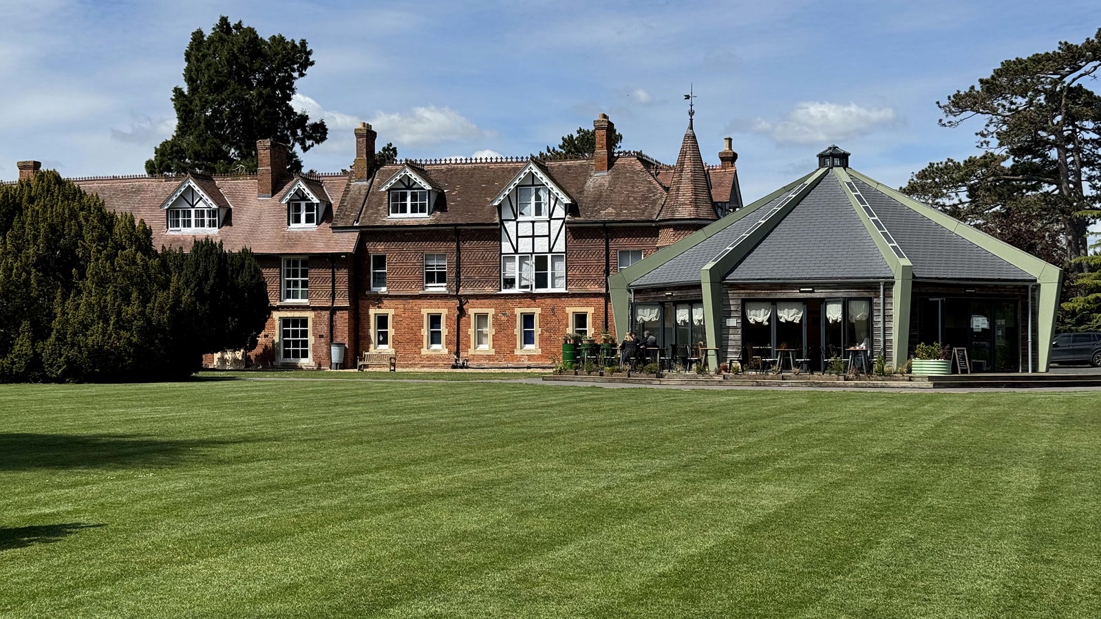 Garth Park Kitchen cafe and Bicester Town Council offices in Garth Park, Bicester.