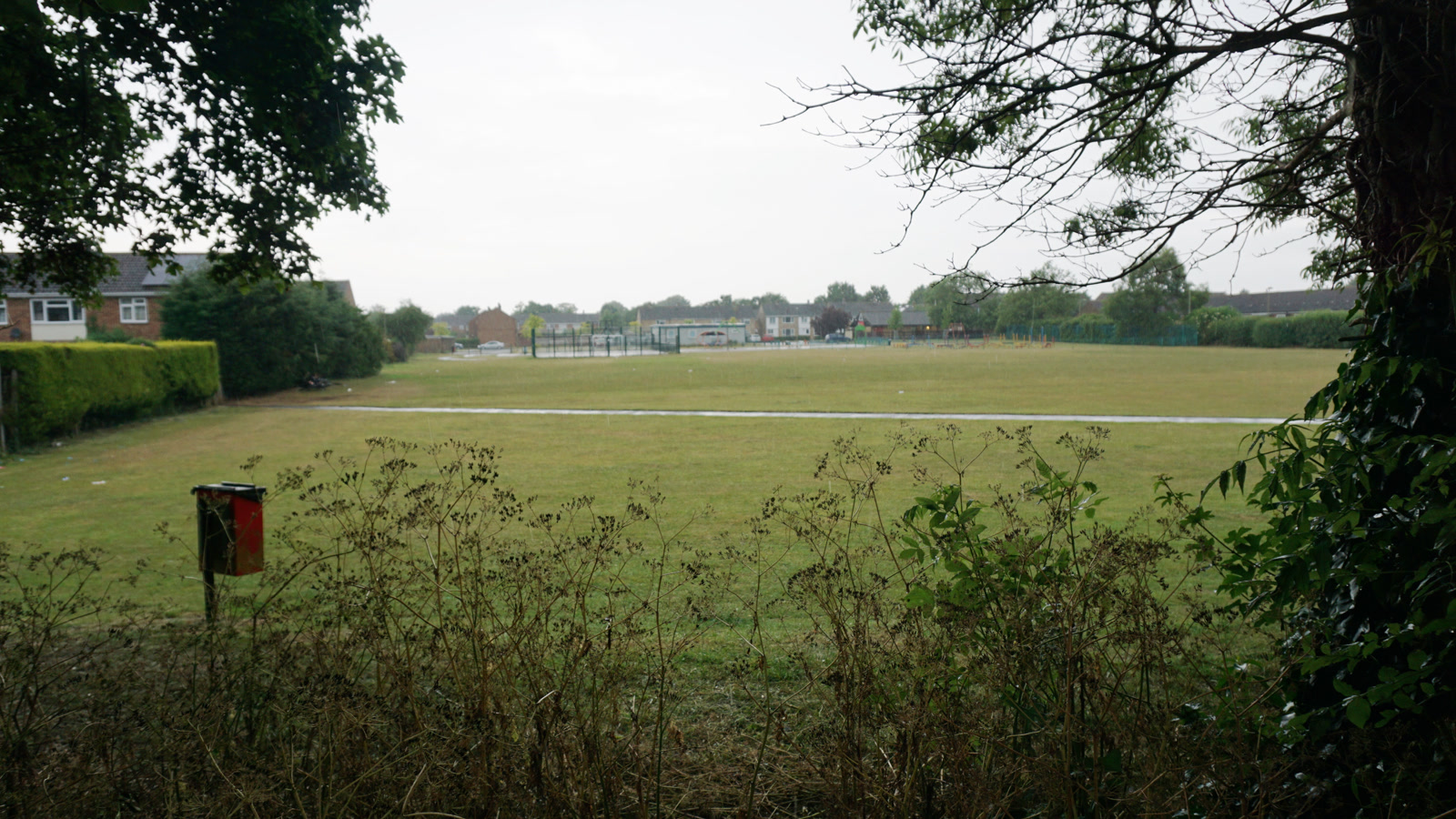 Open recreation ground and sports playing fields at Keble Road in Bicester.